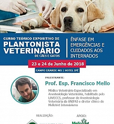 Curso Teórico Expositivo de Plantonista Veterinário de de Cães e Gatos